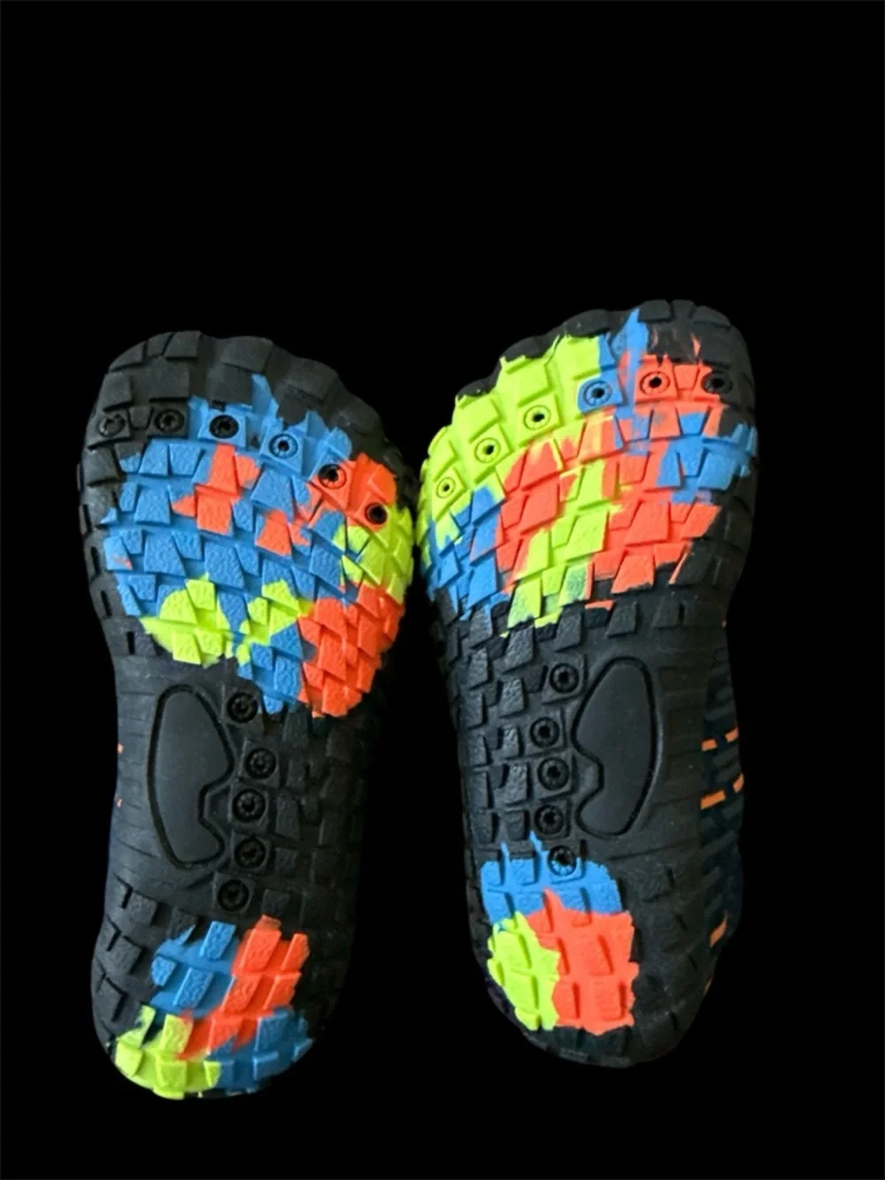 🌸 Barefoot Style Children's Navy Water Shoes with Multicolor Traction